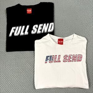 Lot of 2 Full Send Nelk Boys Black White T-Shirts Sz XXL